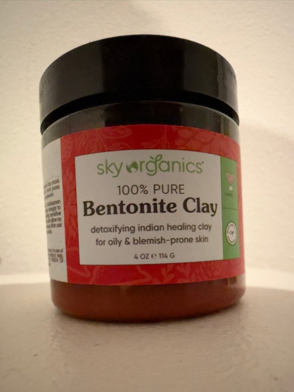 Sky Organics Bentonite Clay 4 oz Indian Healing Clay Detox Face Mask New Sealed